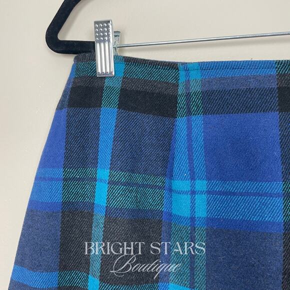 Rare Blue Plaid Mini Skirt ASO Harmony Kendall Buffy The Vampire Slayer Vintage - Picture 7 of 7